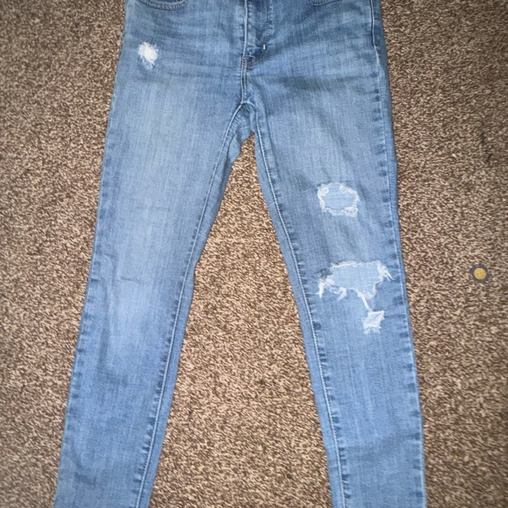 Levi's Blue Skinny Distressed Jeans